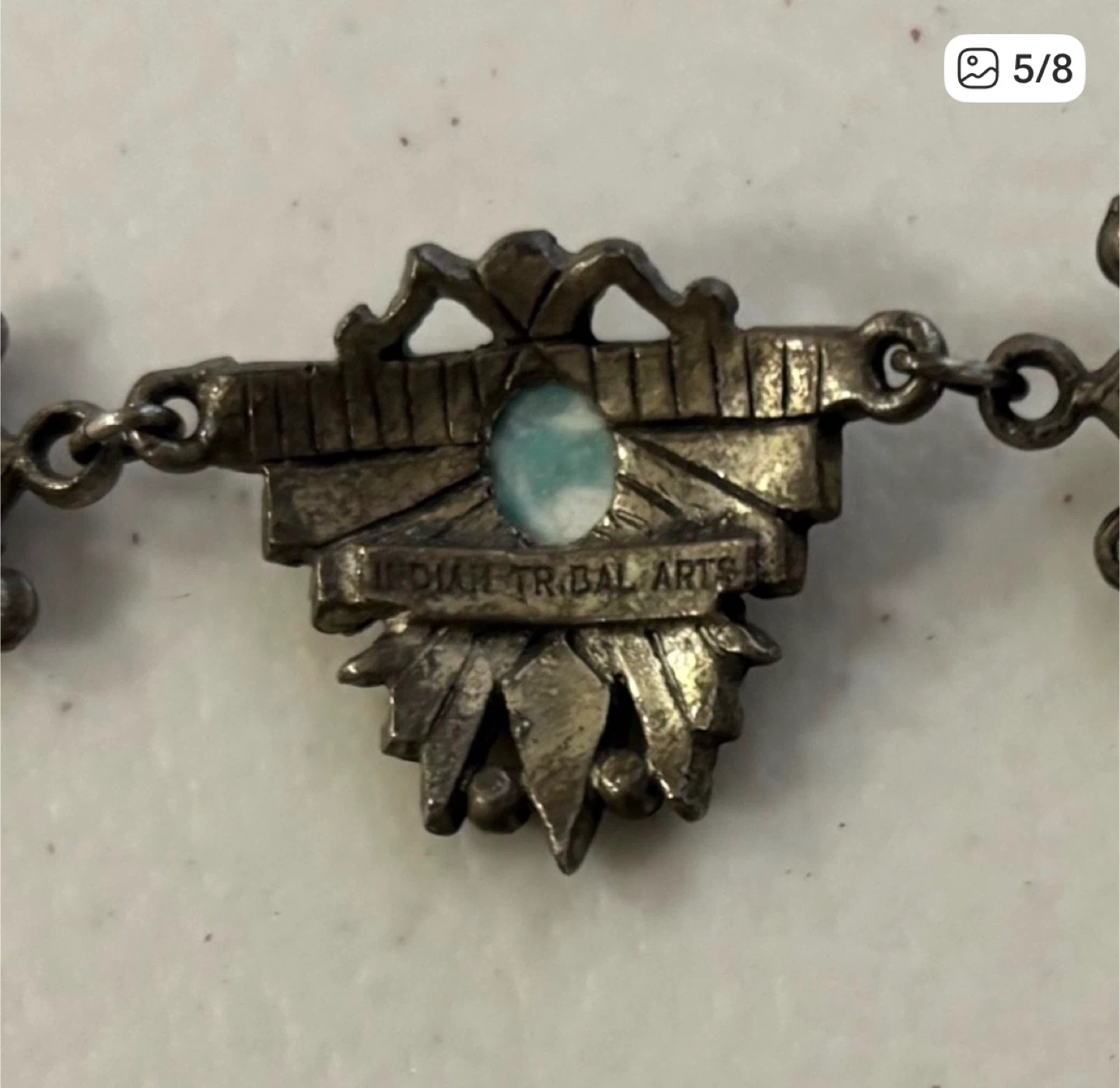 This is a vintage Zuni turquoise squash blosso - photo 5