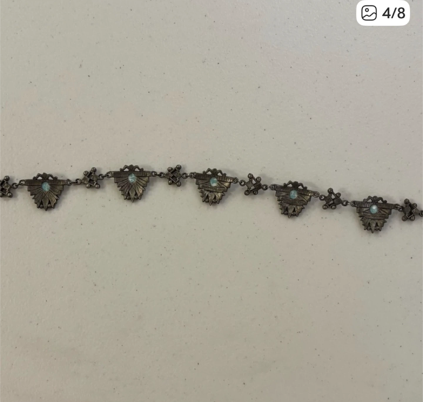 This is a vintage Zuni turquoise squash blosso - photo 4