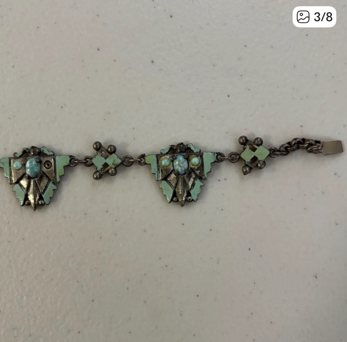 This is a vintage Zuni turquoise squash blosso - photo 3