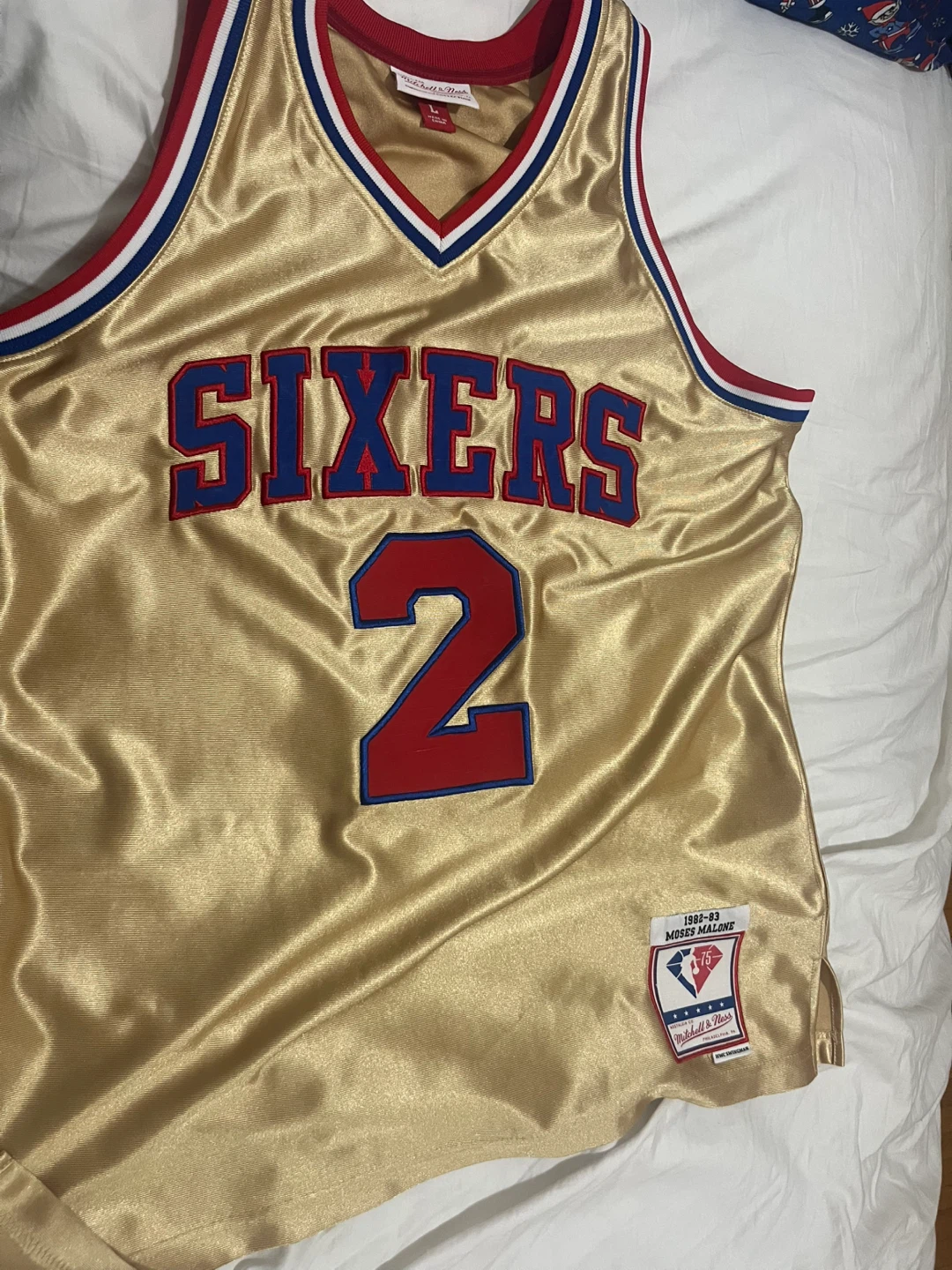 Mitchell & Ness Moses Malone Sixers Jersey - Size L