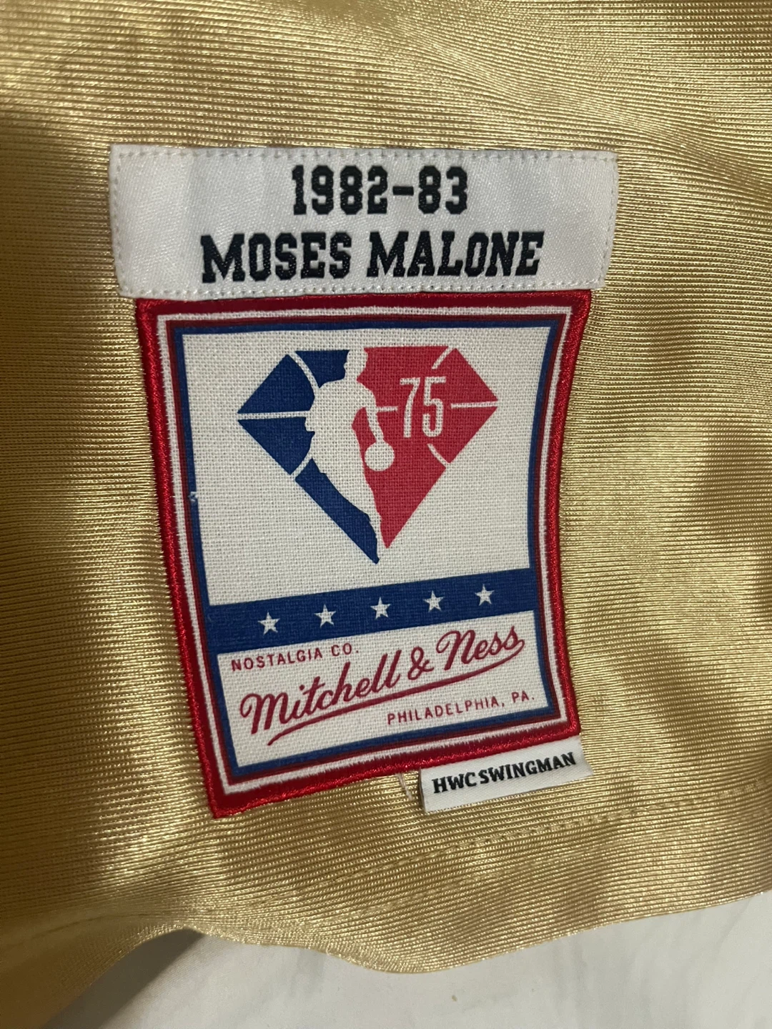 Mitchell & Ness Moses Malone Sixers Jersey - Size L - photo 4