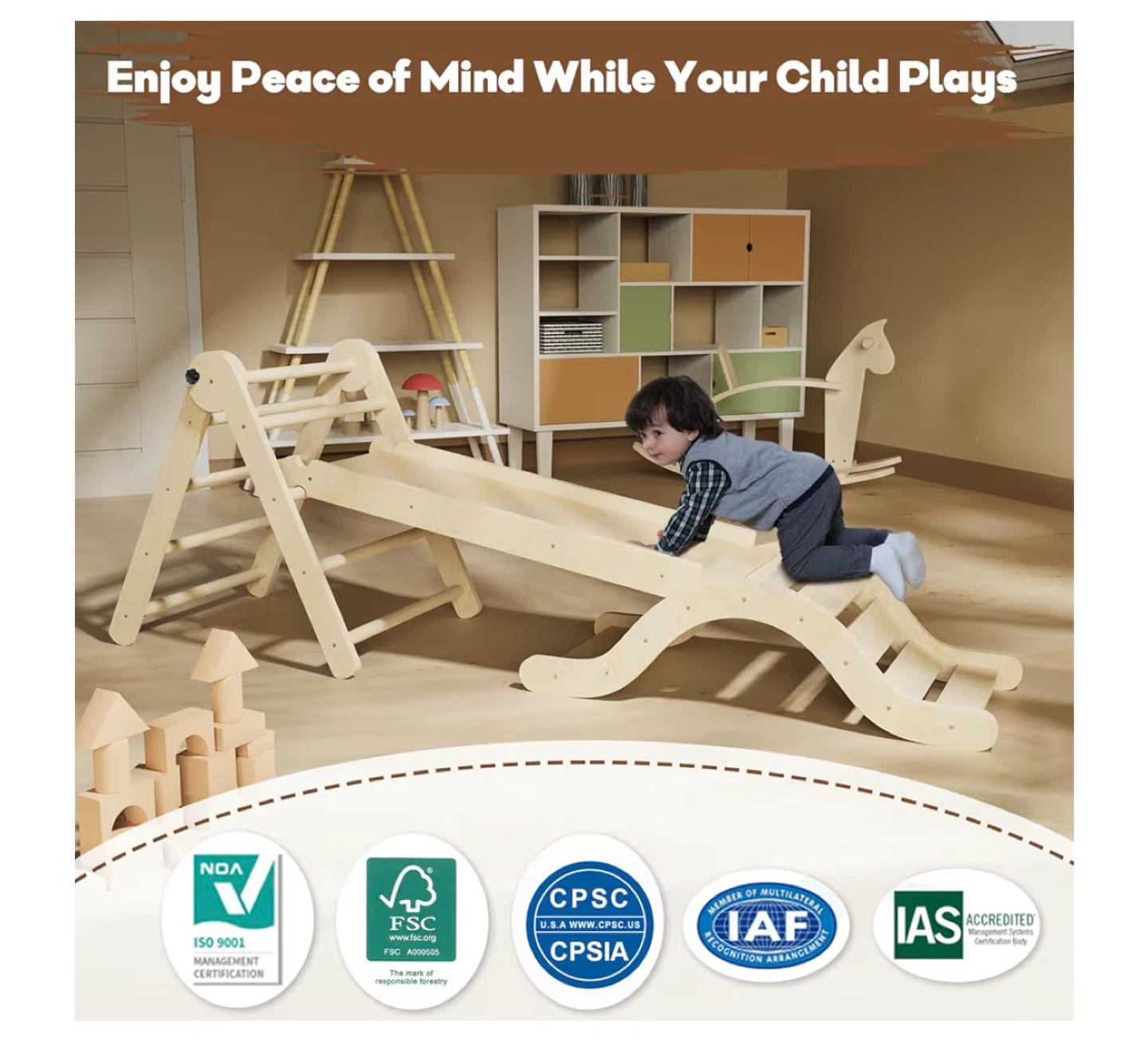 7in1 Wooden Slide Climber set - photo 5