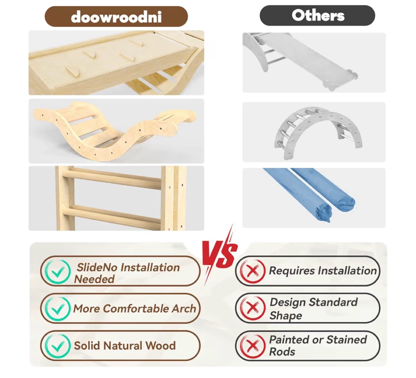 7in1 Wooden Slide Climber set - photo 3