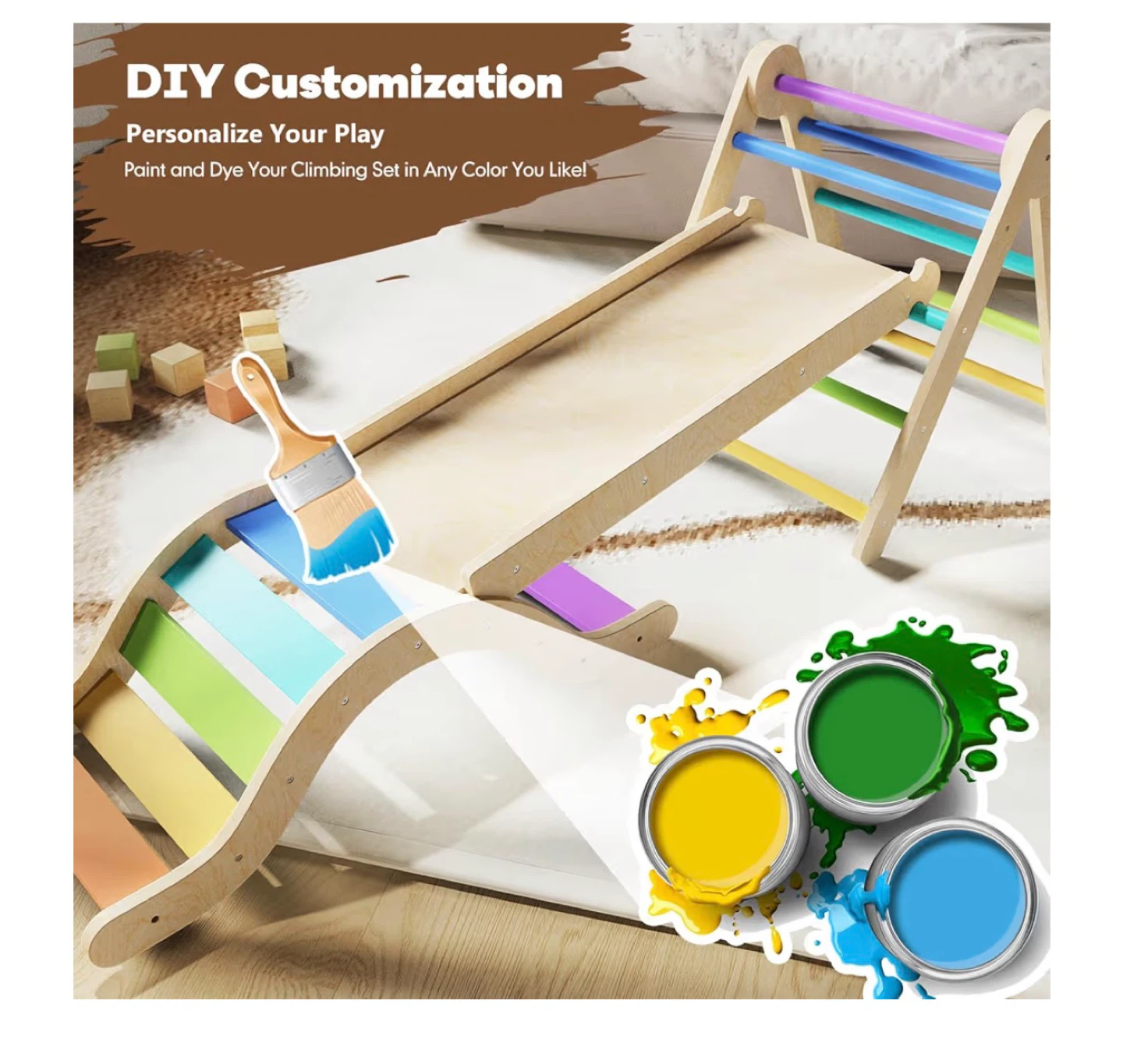 7in1 Wooden Slide Climber set - photo 4