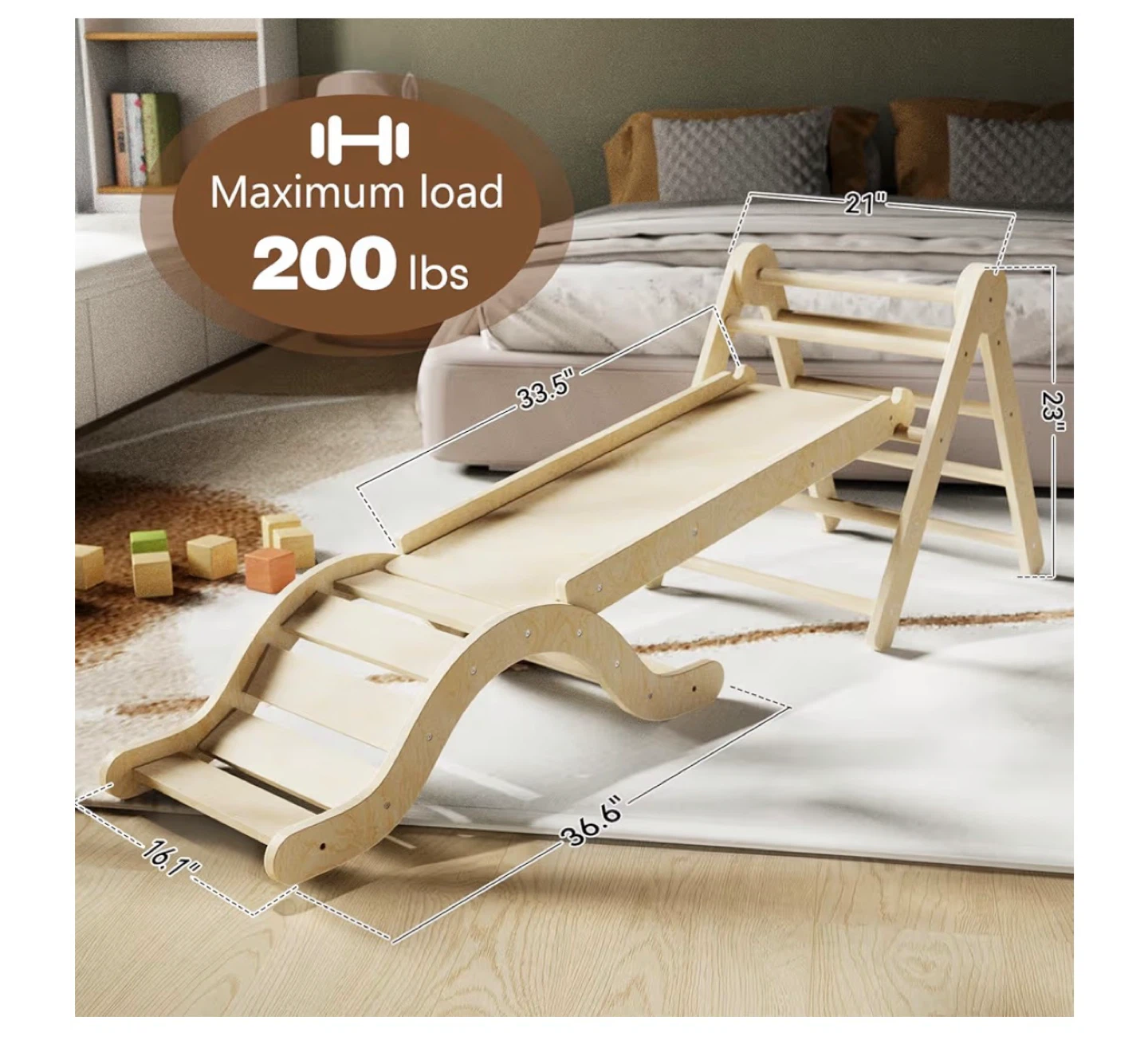7in1 Wooden Slide Climber set
