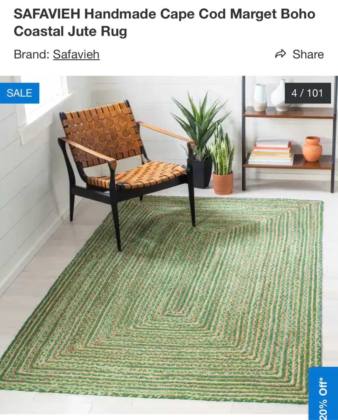 Safavieh Handmade Cape Cod Marget Boho Coastal Jute Rug