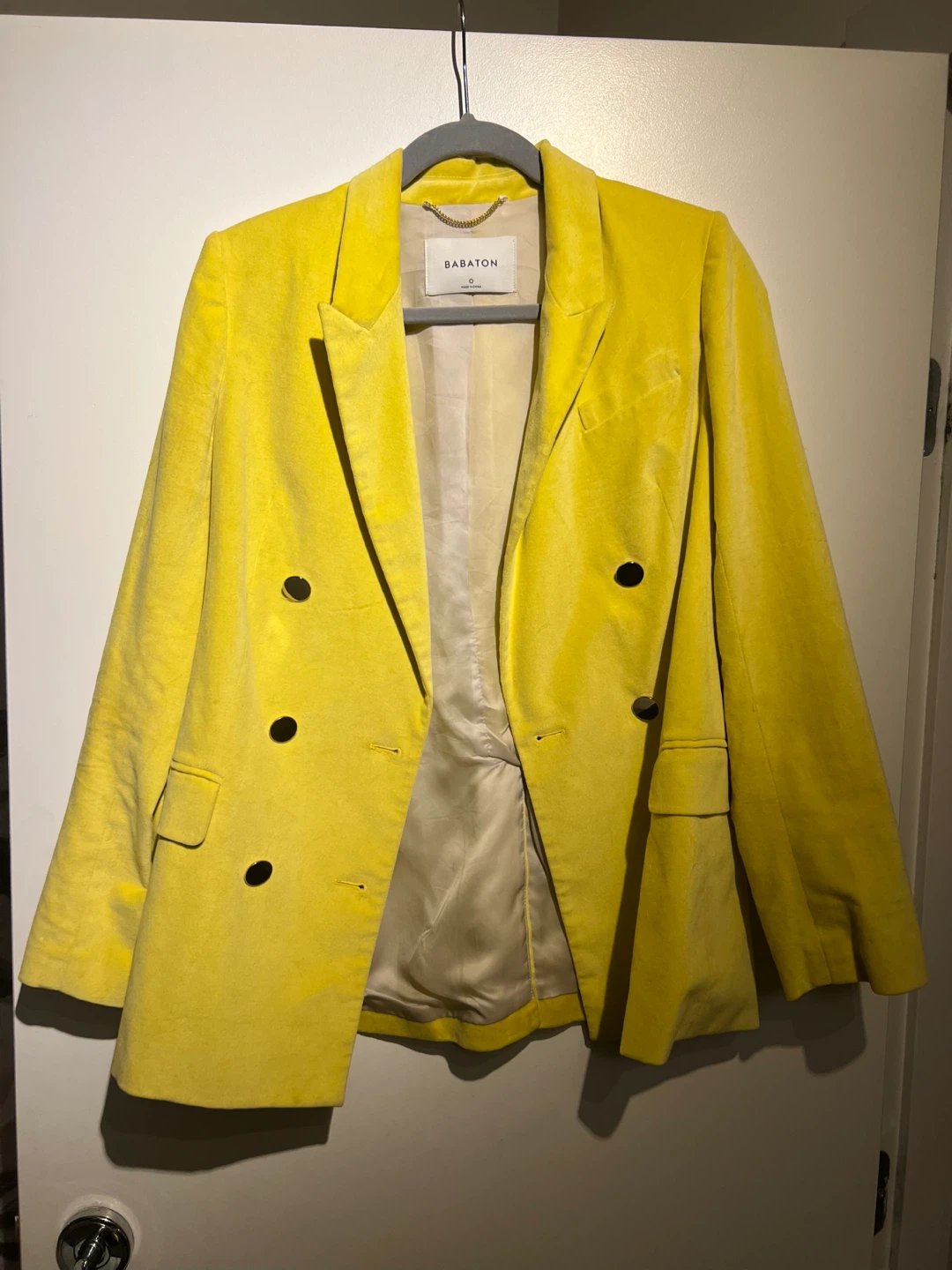 Babaton Blazer, Size 0, Yellow