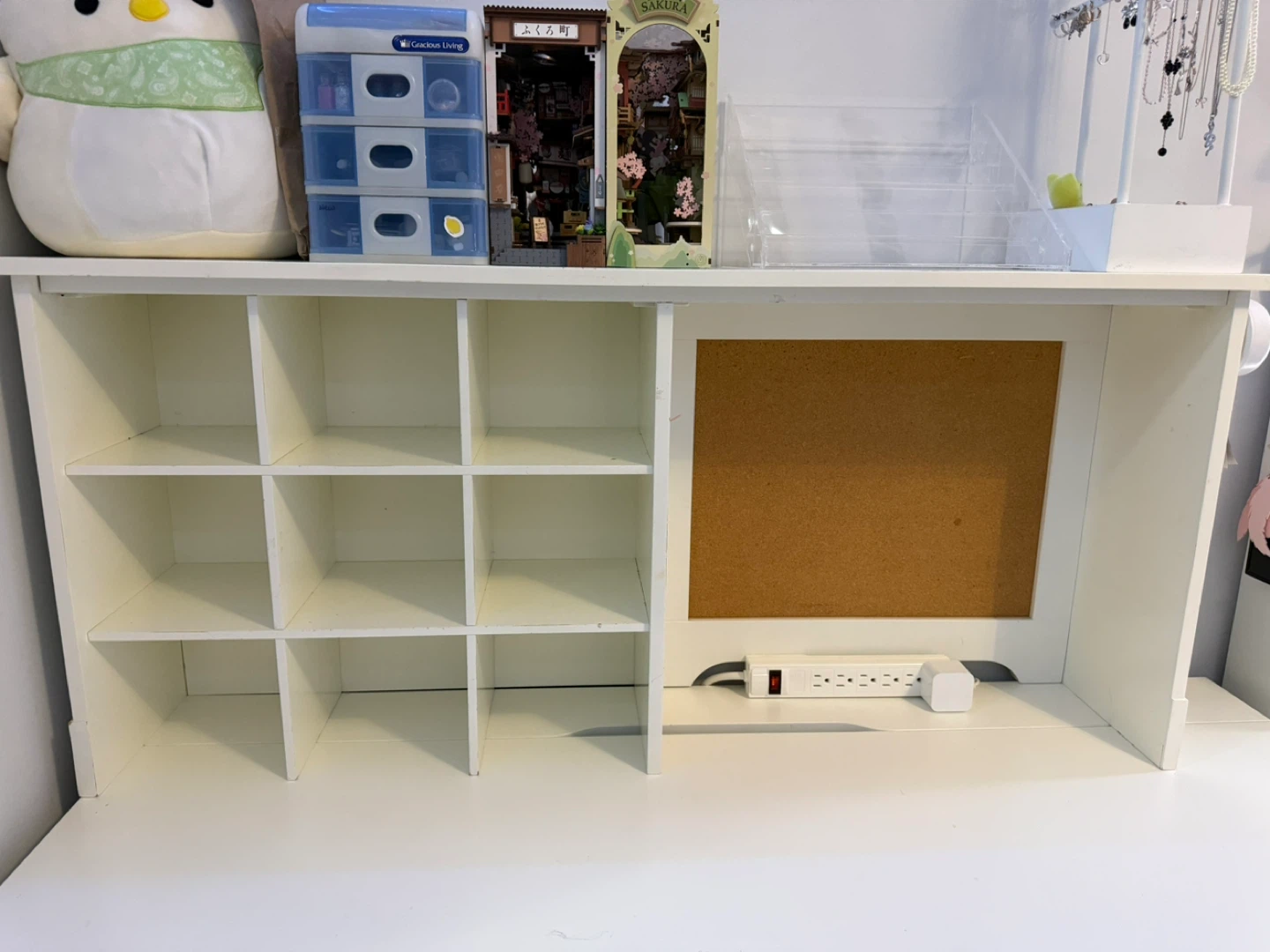 Pottery Barn table shelf Hutch- White