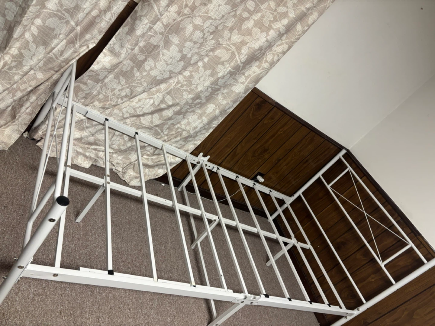 White Metal Bed Frame - photo 3