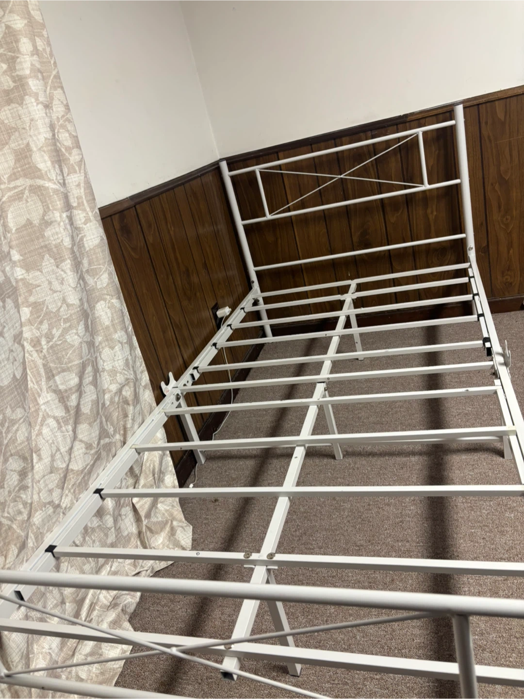White Metal Bed Frame - photo 2
