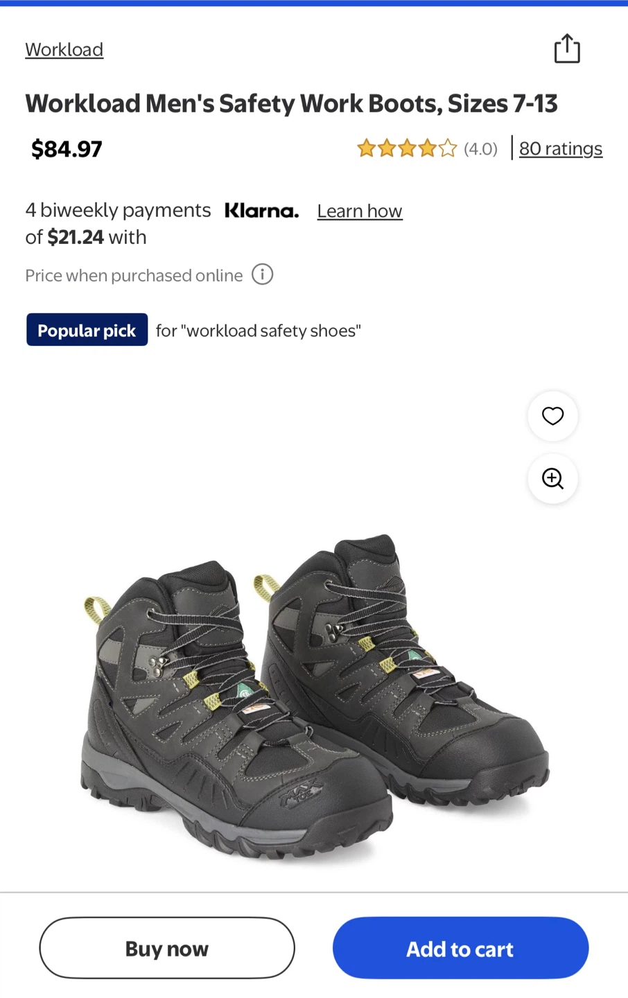 Workload Men's Boots - Size 10 - photo 4
