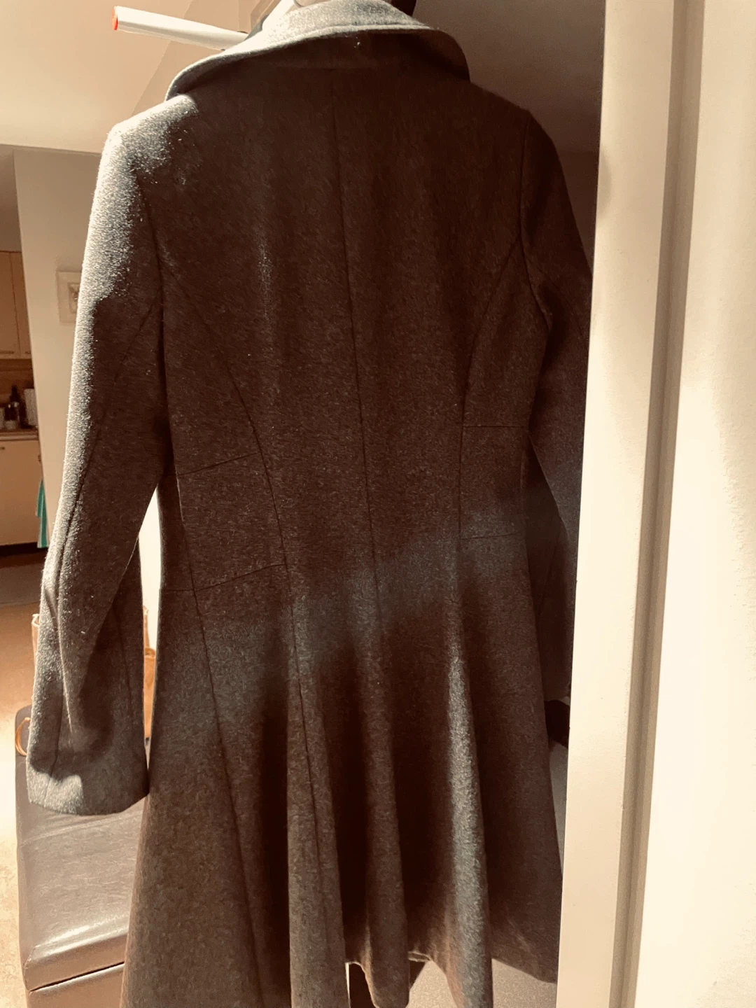 Grey Wool Blend Coat