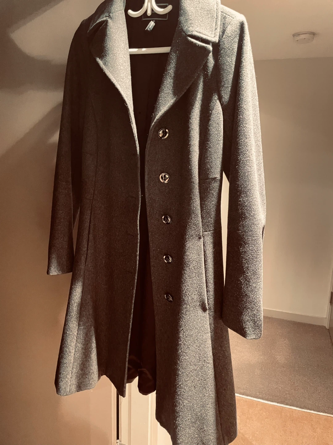 Grey Wool Blend Coat - photo 3
