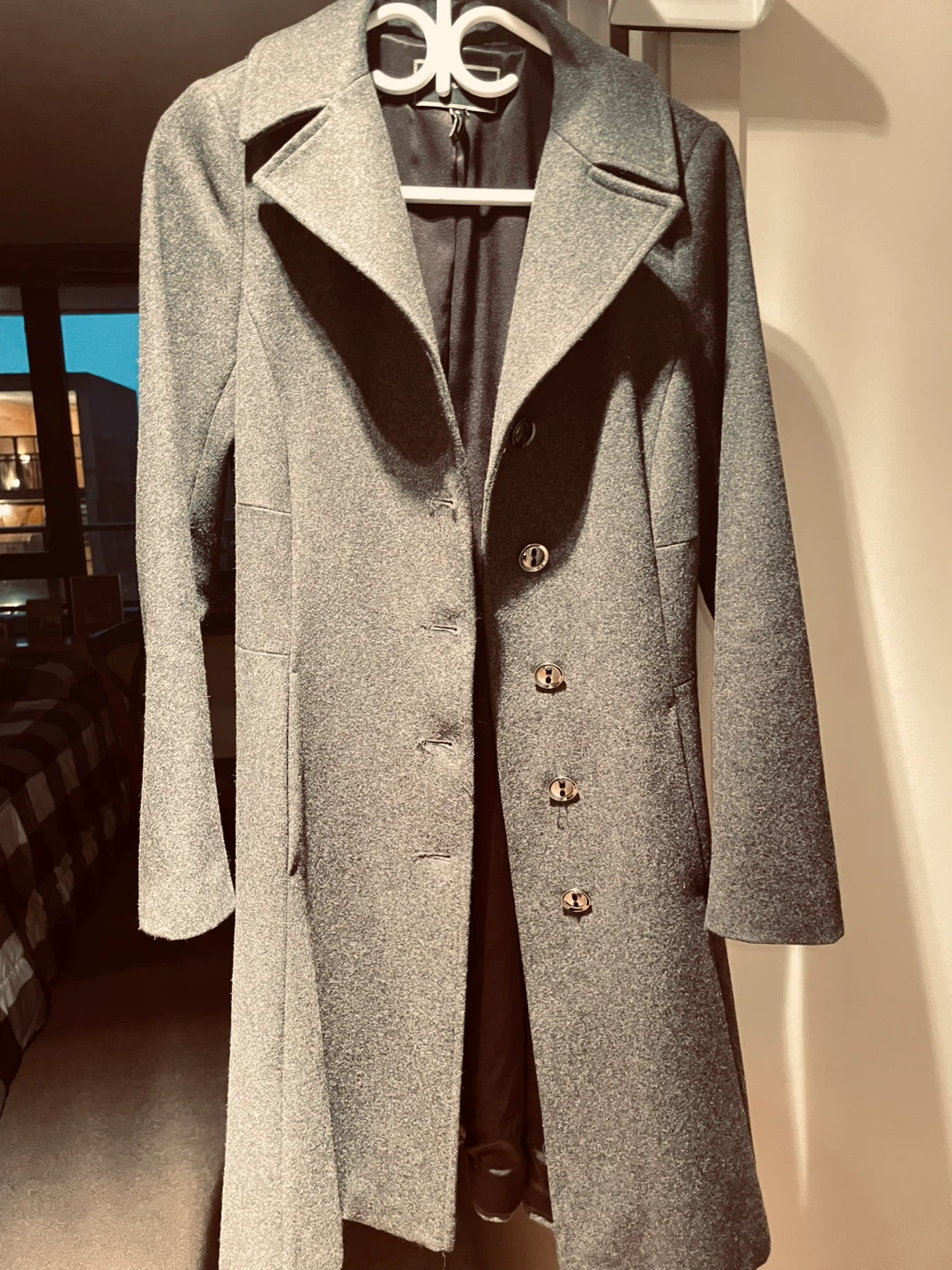 Grey Wool Blend Coat - photo 2