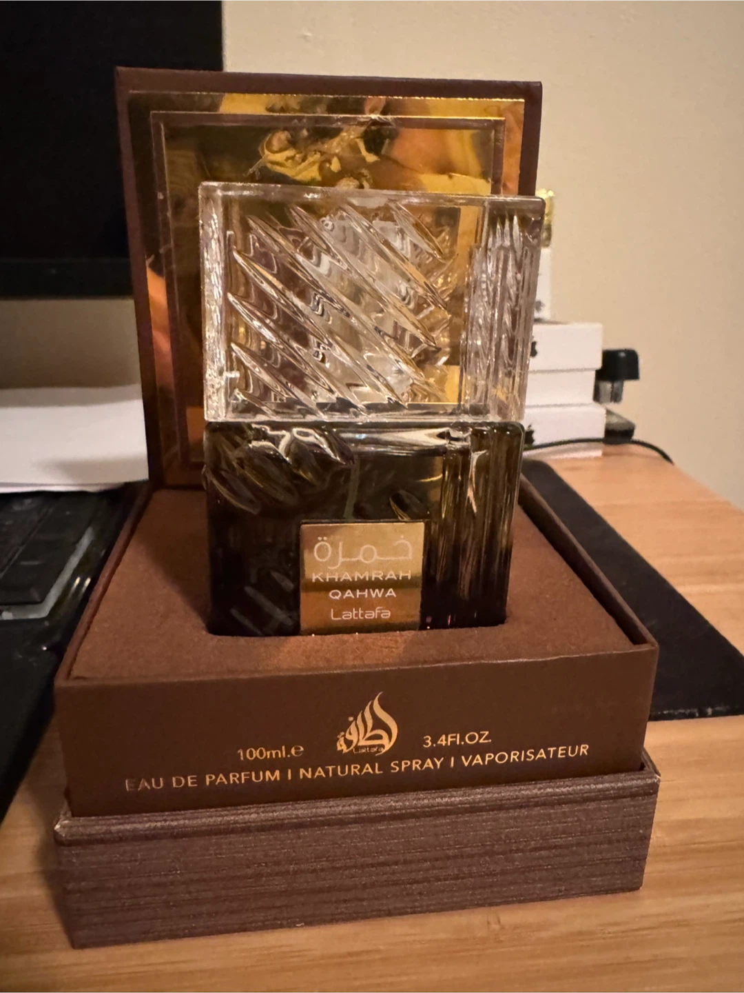 Lattafa Khamrah Qahwa EDP 3.4 fl oz
