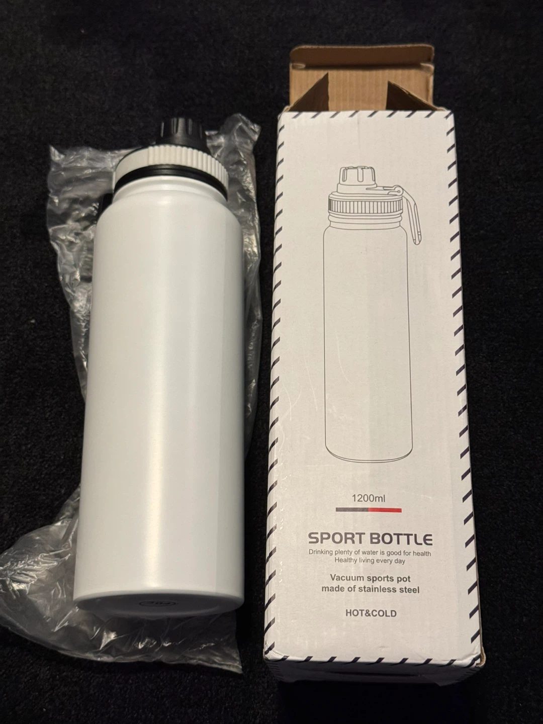 40 oz Stainless Steel Insulated Water Bottle Double-Wall