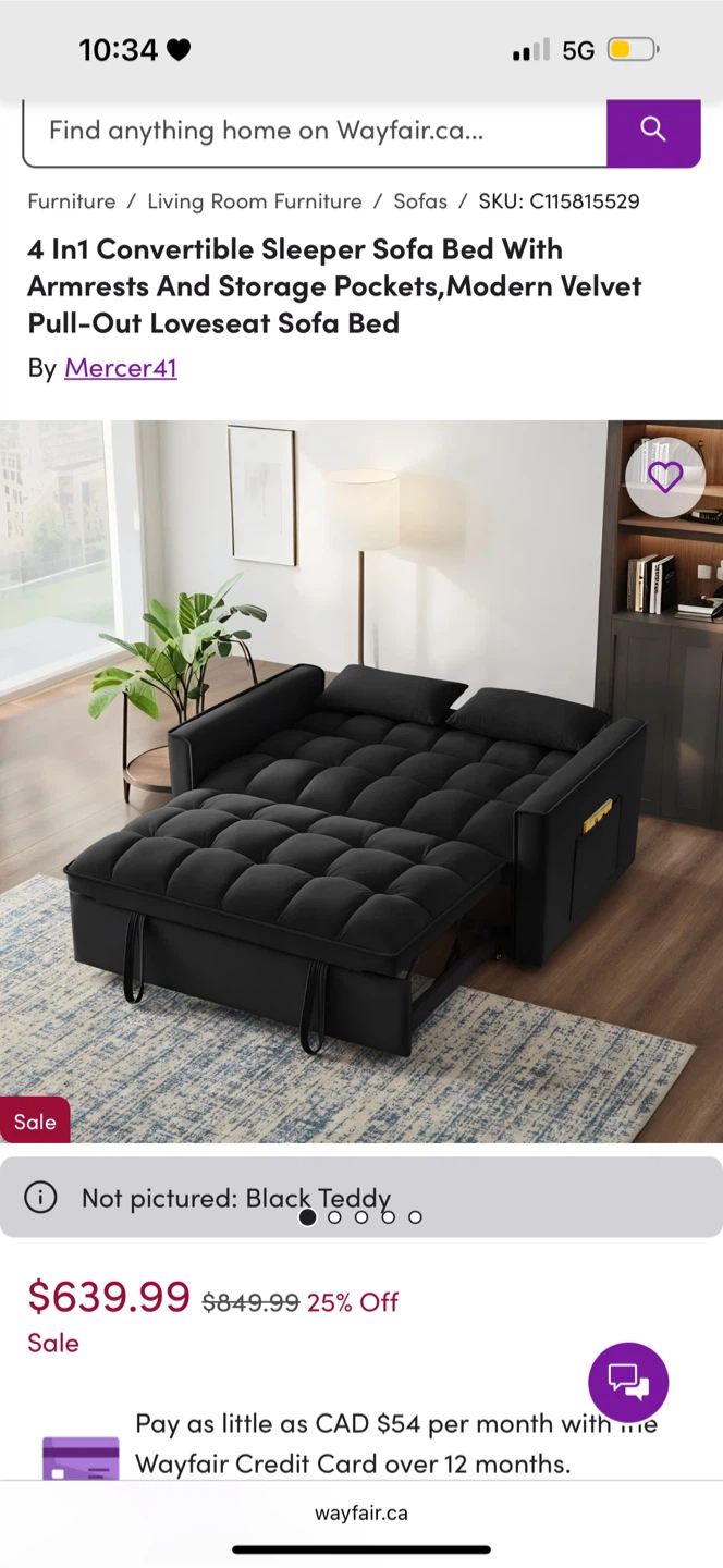 Mercer41 4-in-1 Convertible Sleeper Sofa Bed