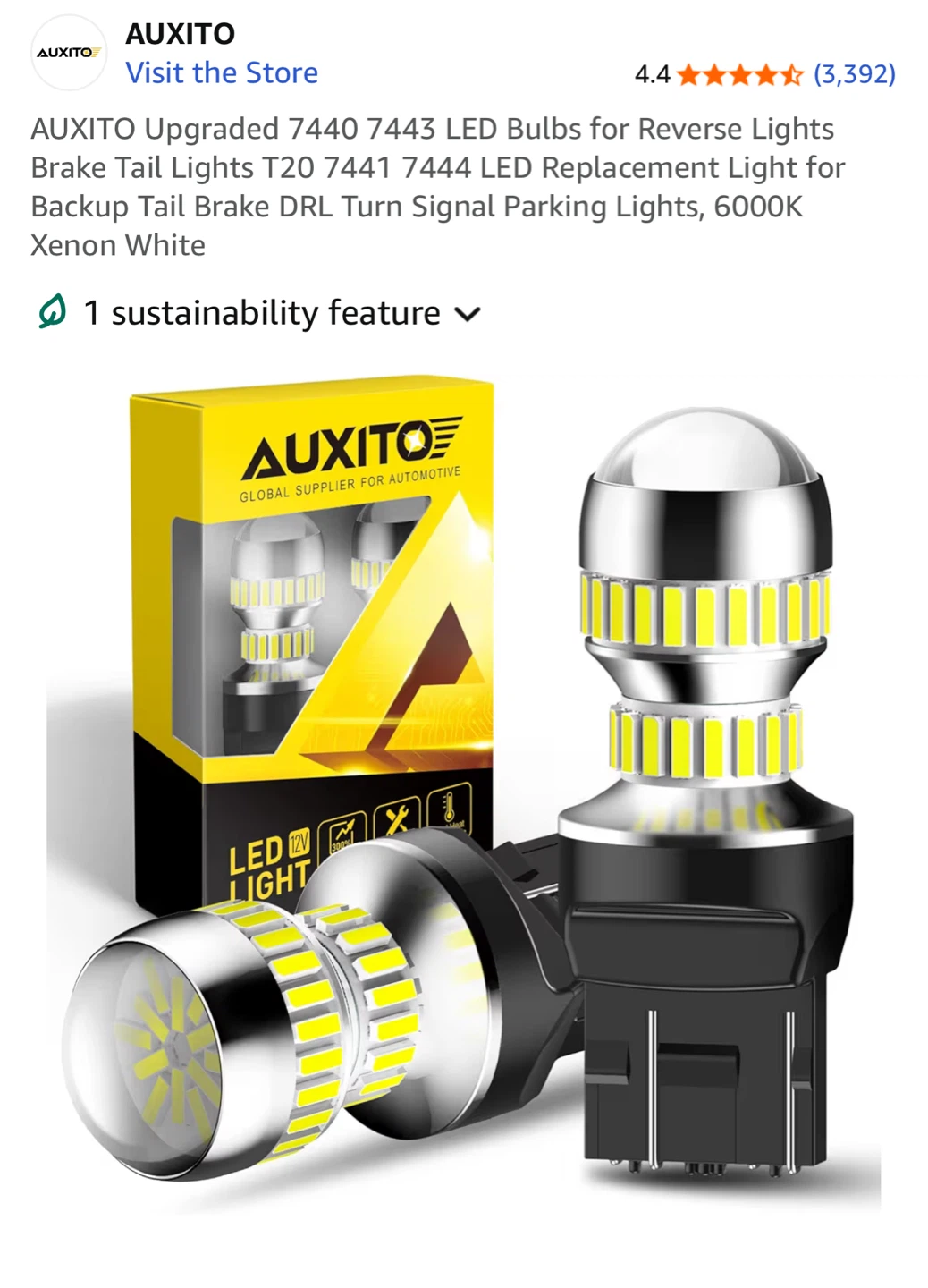 AUXITO 7440 7443 LED Bulbs - Brake/Tail Lights