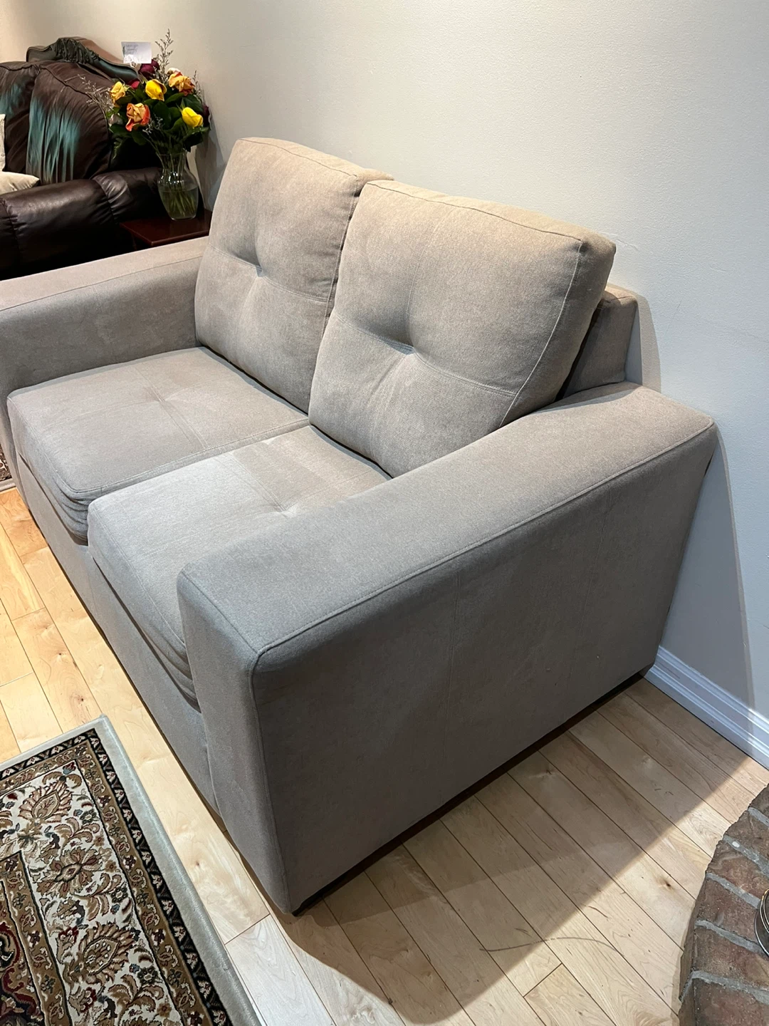 Beige Loveseat Sofa - photo 5