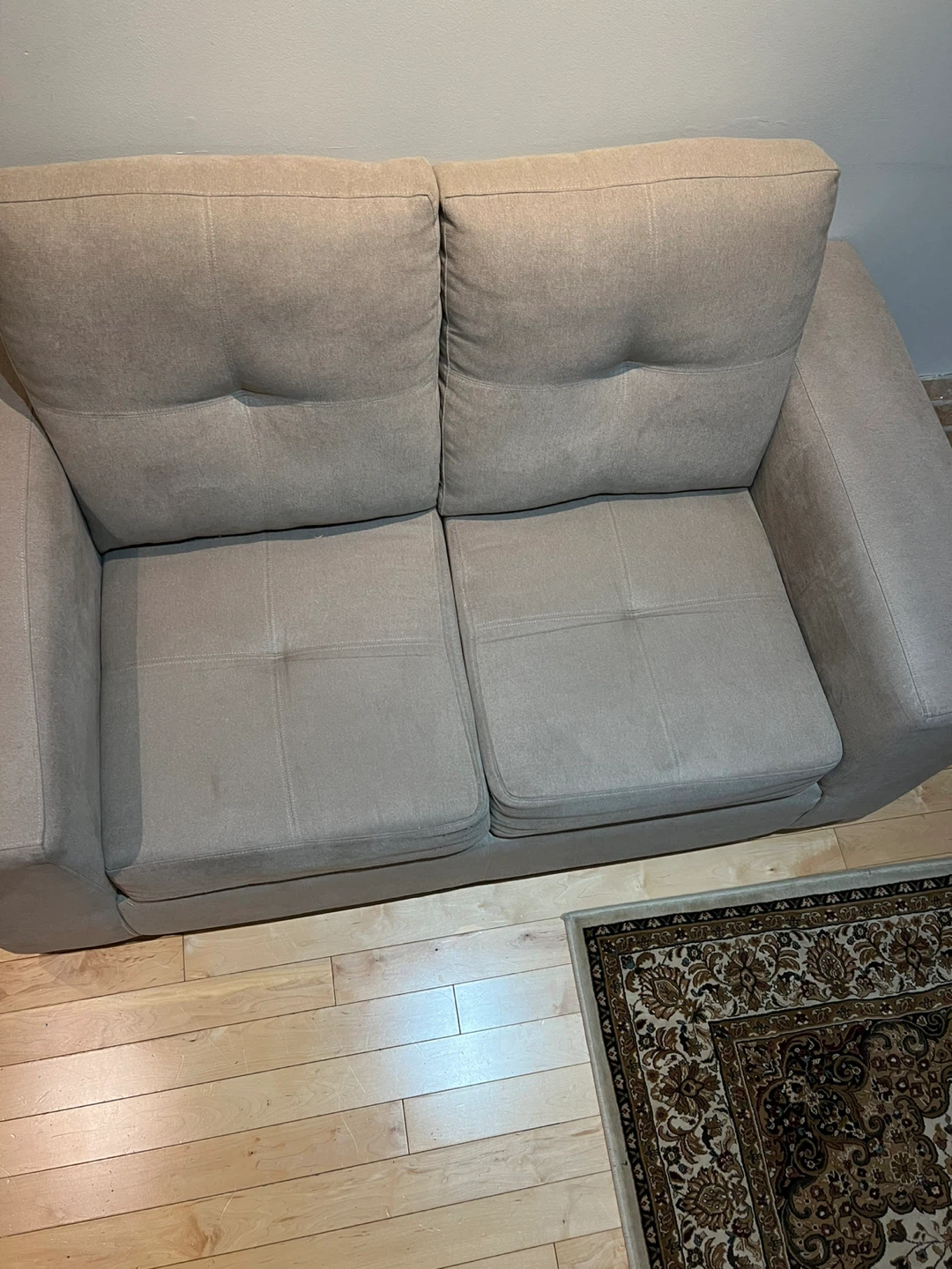 Beige Loveseat Sofa - photo 3