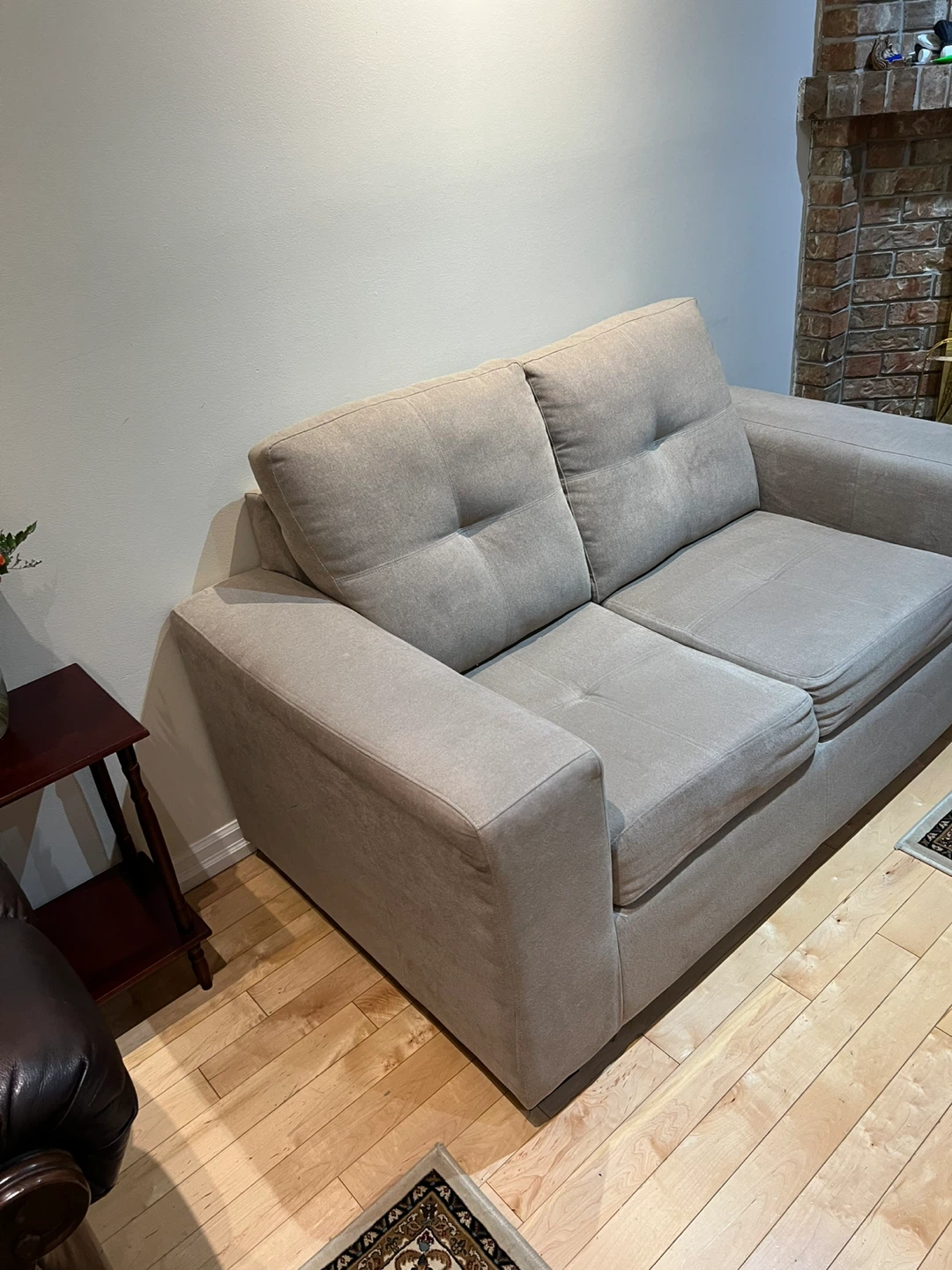 Beige Loveseat Sofa - photo 4