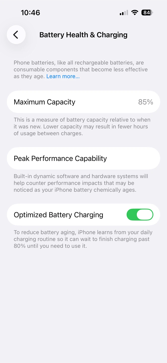 iPhone 14 Pro 128GB- 85% Capacity