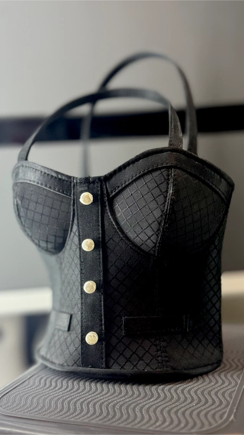 Black Corset Style Handbag purse