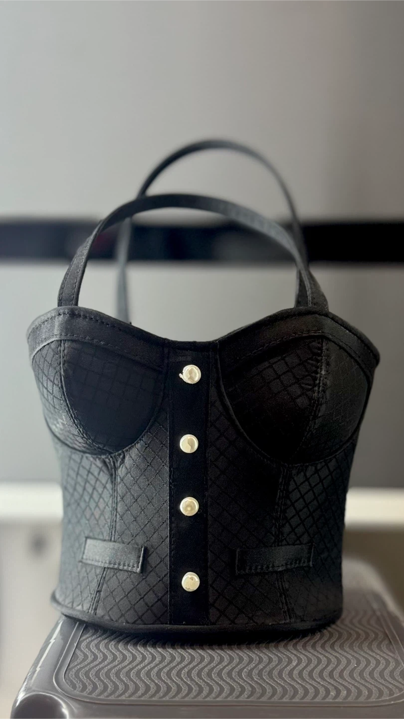 Black Corset Style Handbag purse - photo 2