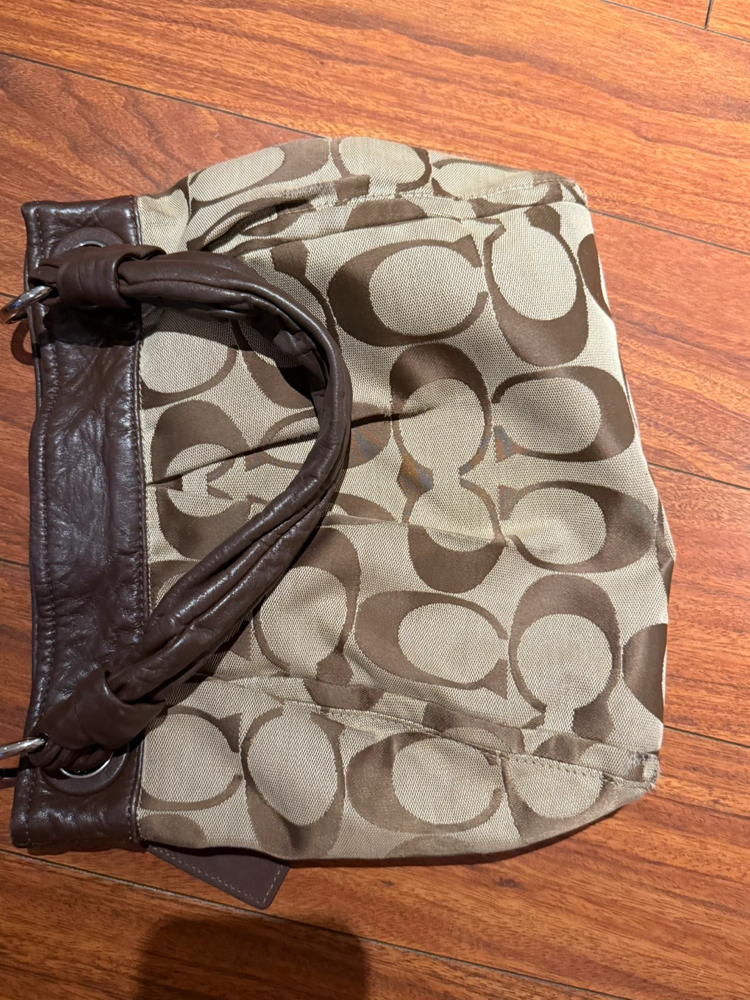 Coach Brown Leather & Canvas Handbag - photo 4