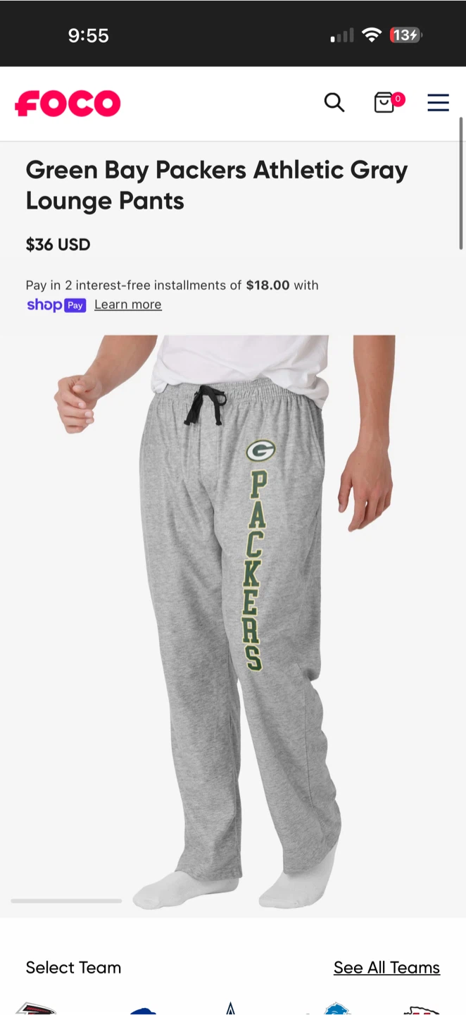FOCO Green Bay Packers Lounge Pants - photo 2