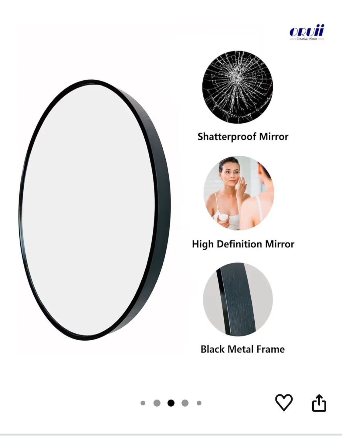 Mirror - Black Frame - photo 2