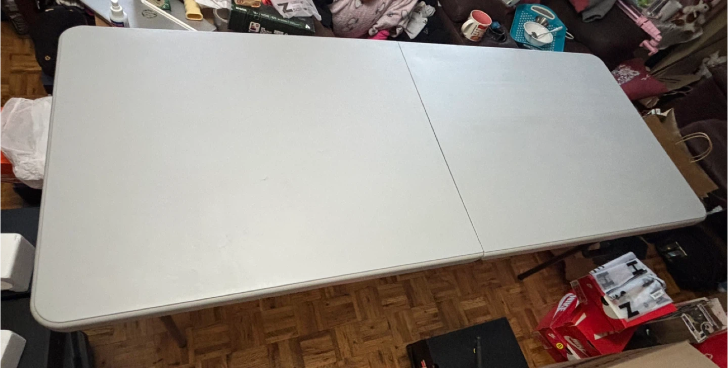Cosco 6ft Fold-in-Half Table - Grey - photo 3