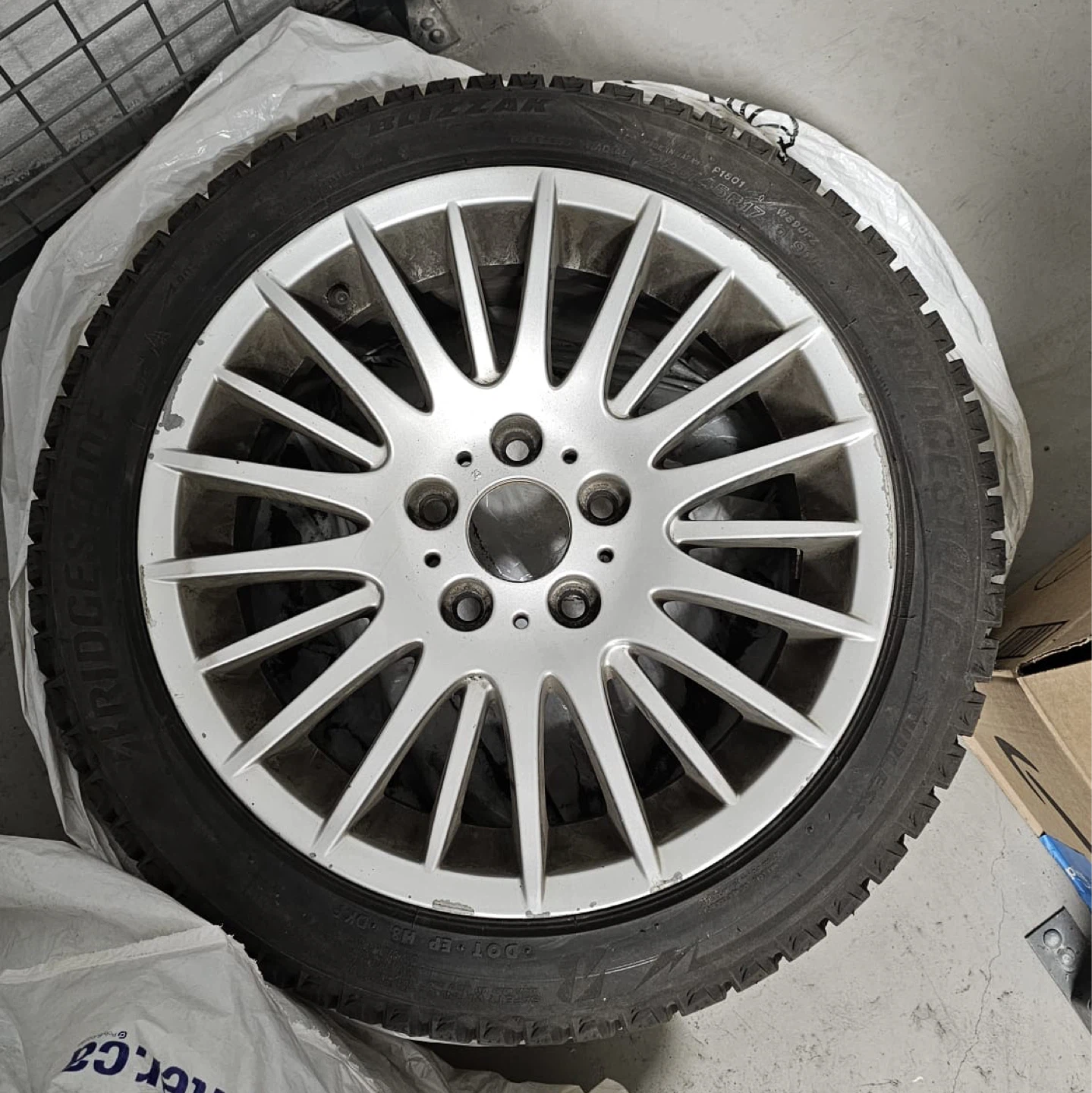 Winter Tires on Original BMW 3-Series Rims Plus One Extra Spare