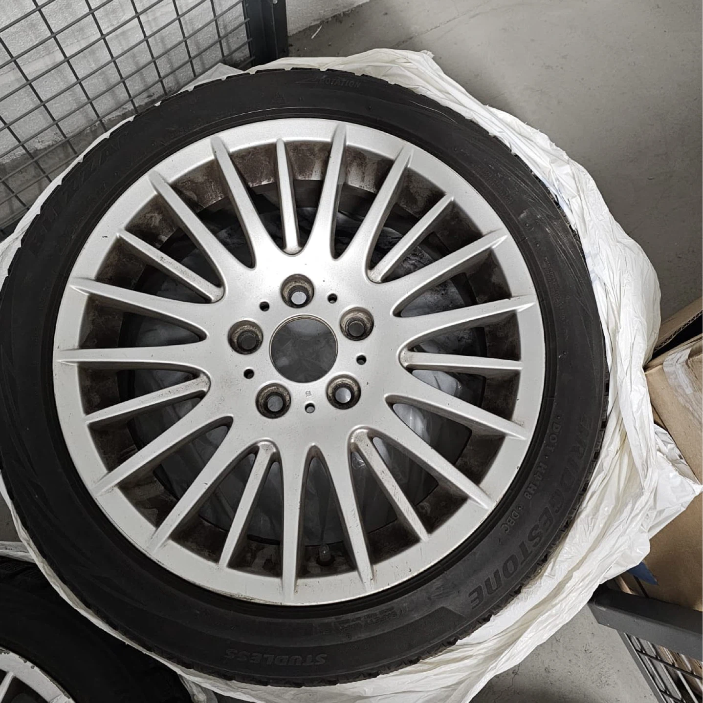Winter Tires on Original BMW 3-Series Rims Plus One Extra Spare - photo 2