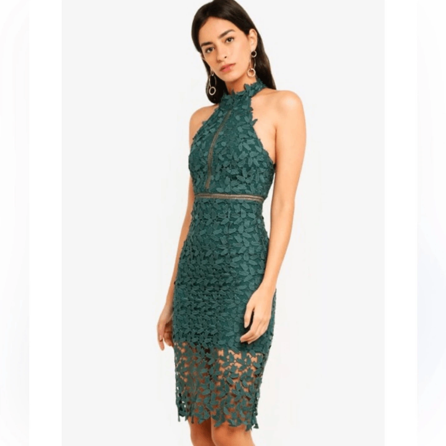 Bardot Womens Gemma Halter Lace Sheath Dress - photo 3