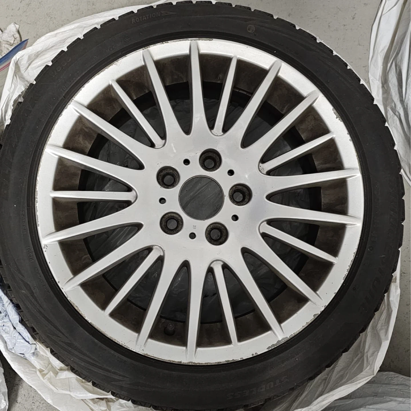 Winter Tires on Original BMW 3-Series Rims Plus One Extra Spare - photo 3