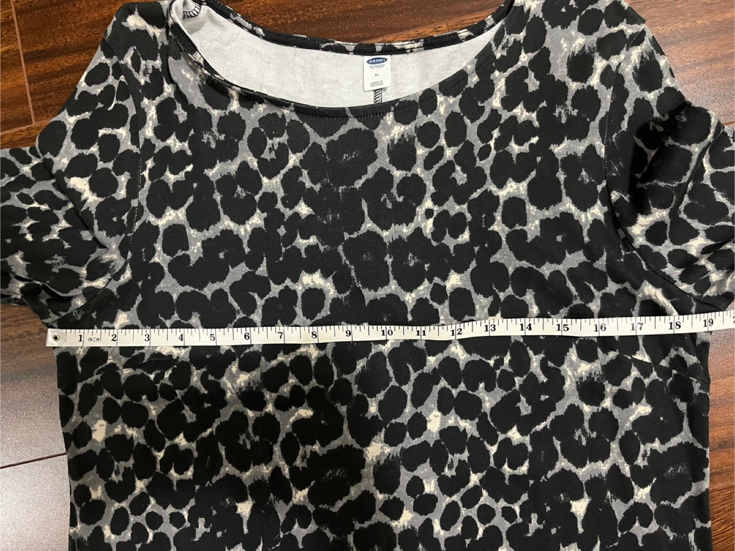 Old Navy women’s medium leopard print cotton dress, black grey - photo 5