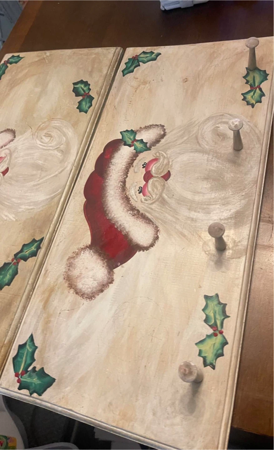 Hand Painted Santa Peg Board & Christmas Tree - photo 2
