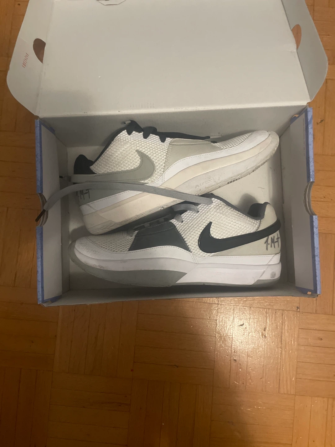 Nike JA 1 White/Lt Smoke Grey-Black, Size 9 us mens - photo 2