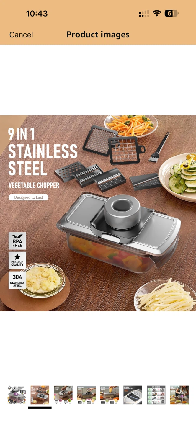 9 in 1 Stainless Steel Vegetable Chopper - Moving Oit Sale - photo 2