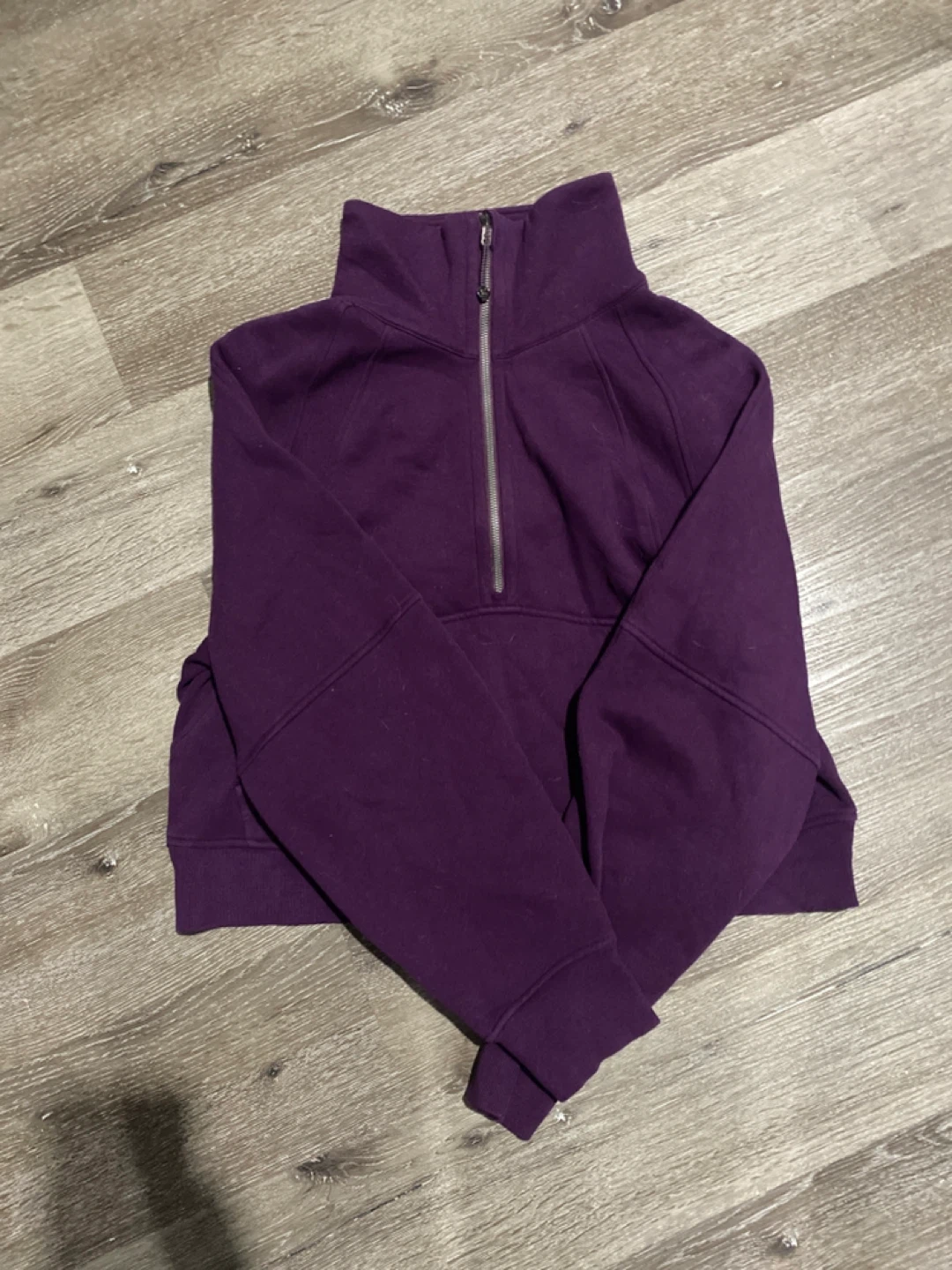Lululemon Purple Half-Zip Pullover cropped
