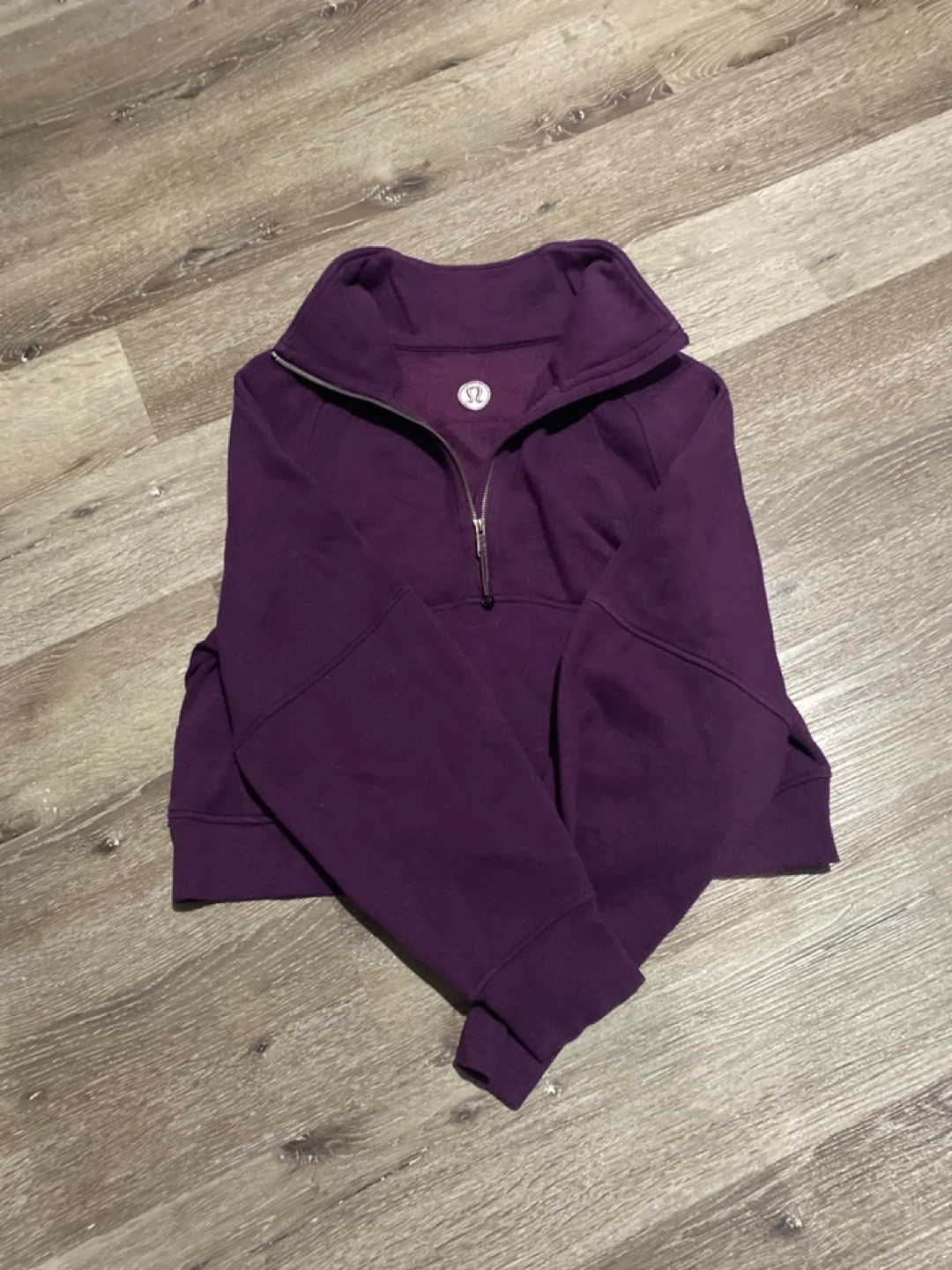 Lululemon Purple Half-Zip Pullover cropped - photo 3