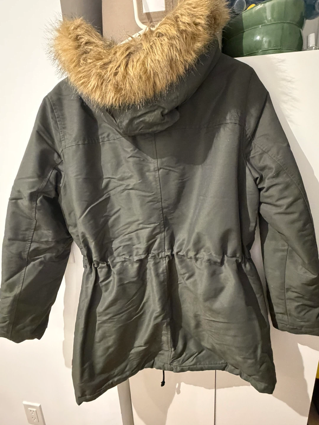 Levi's Olive Green Parka with Faux Fur Hood - photo 3