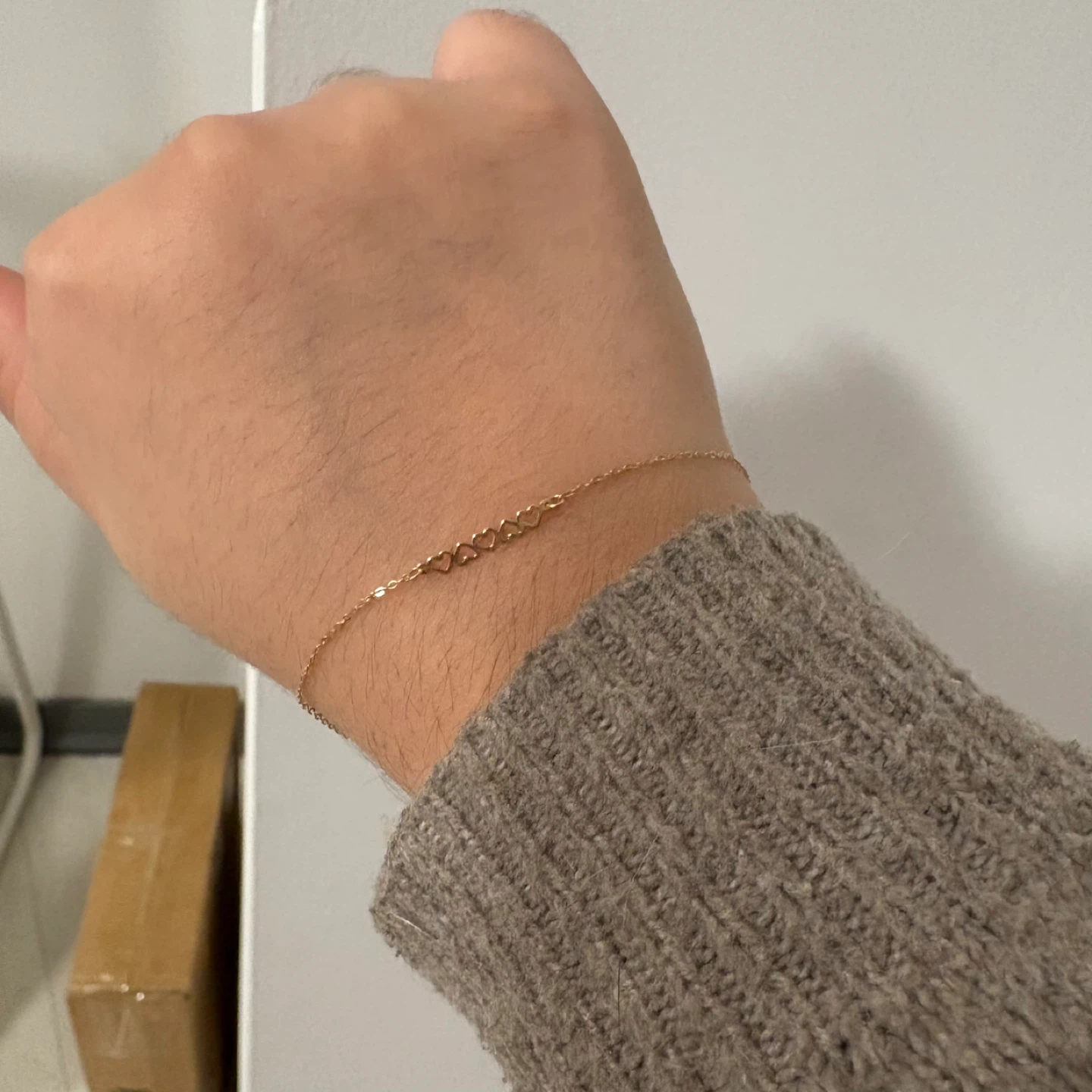 14K Gold dainty Heart Bracelet - photo 2
