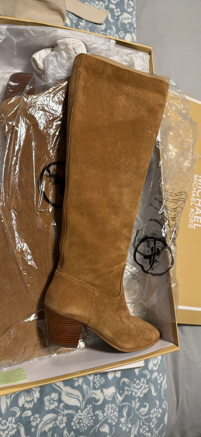 Michael Kors Tan Suede Knee High Boots - photo 4