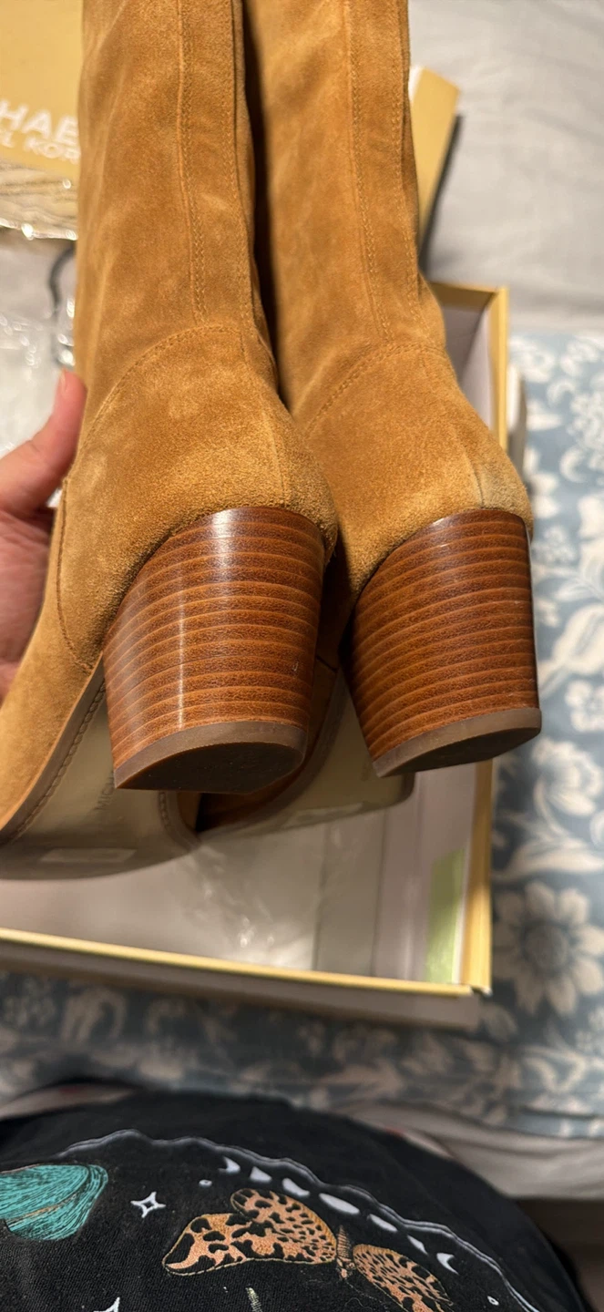 Michael Kors Tan Suede Knee High Boots - photo 3