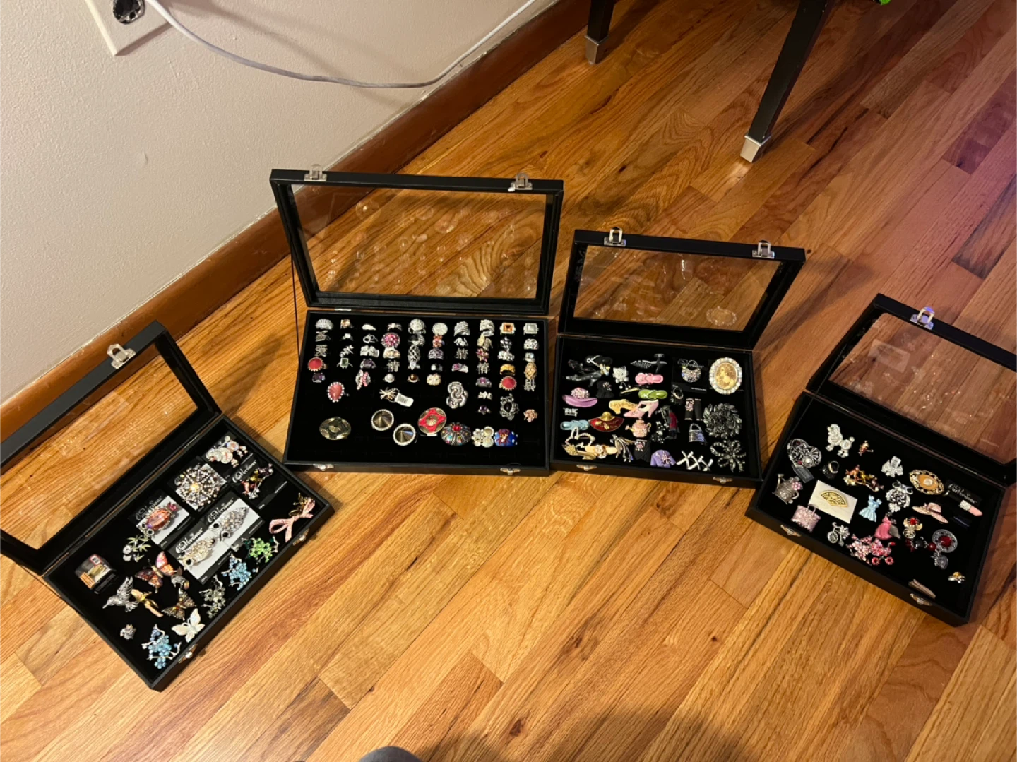 LADIES FASHION RINGS AND PINS, $5 EACH