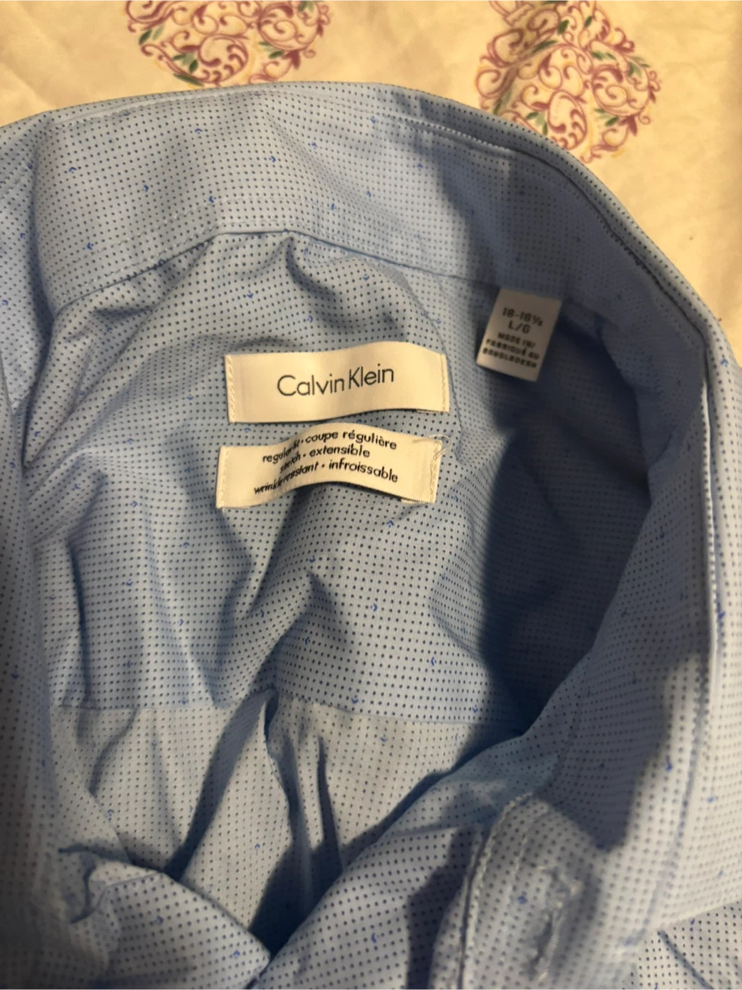 Calvin Klein Blue Regular Fit Short Sleeve Shirt - photo 2