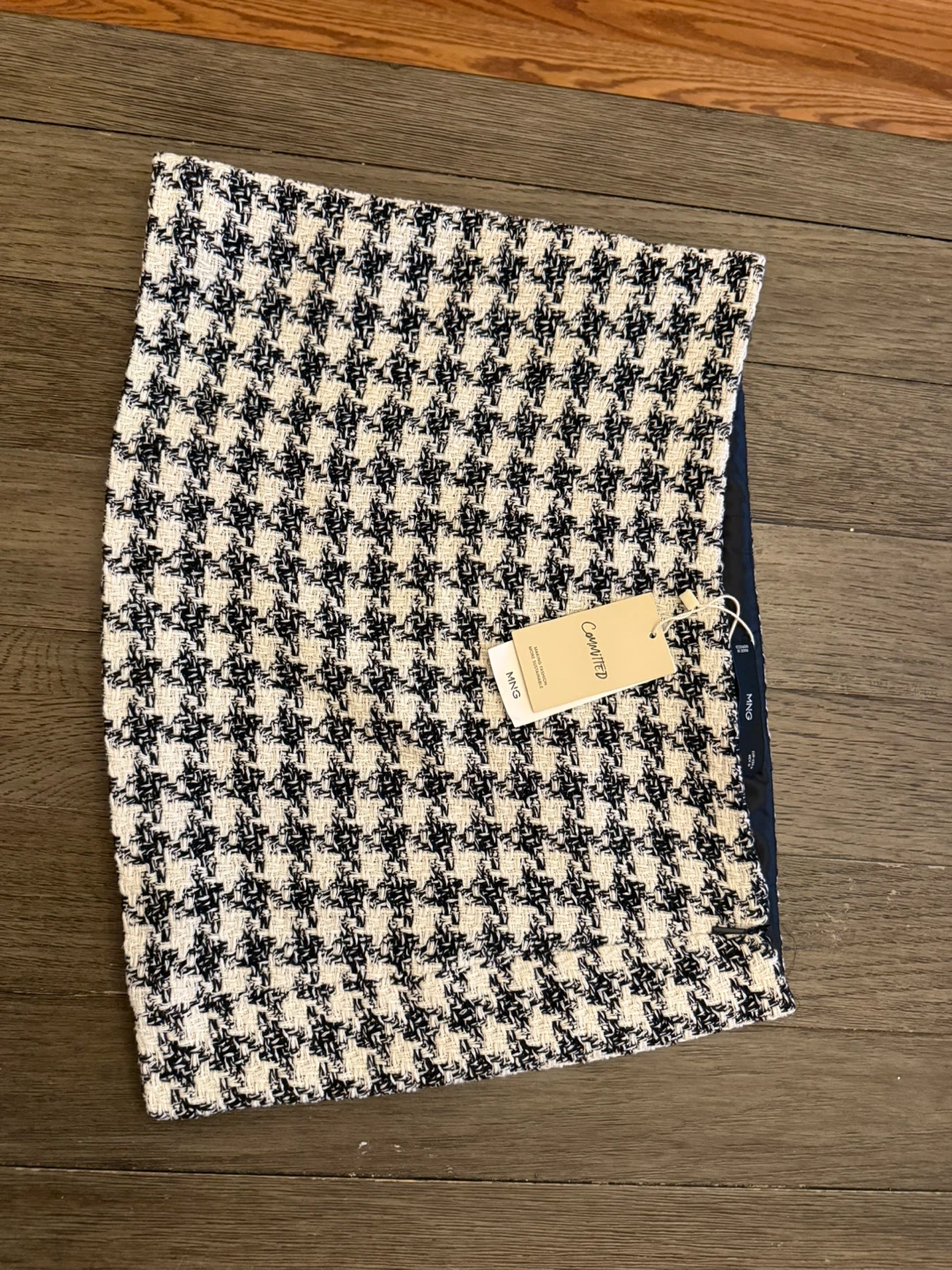 MNG Houndstooth Mini Skirt - Size M
