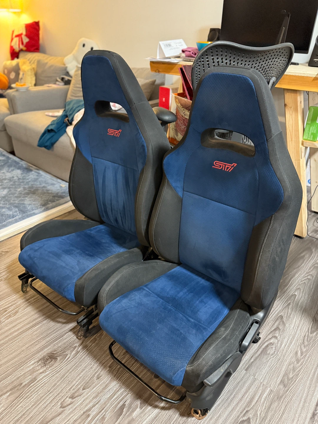 2006 USDM Subaru STI Blue Racing Seats - Pair